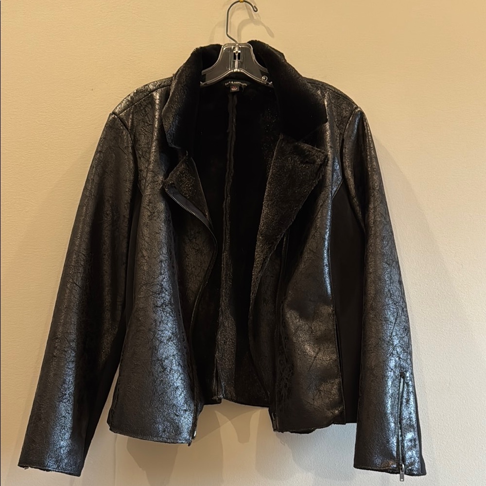 Women's Black faux Leather Jacket